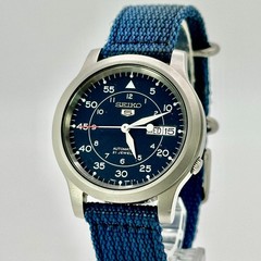 Seiko 5 7S26-02J0 Blue Dial Day Date Automatic Men’s Watch Fast Shipping