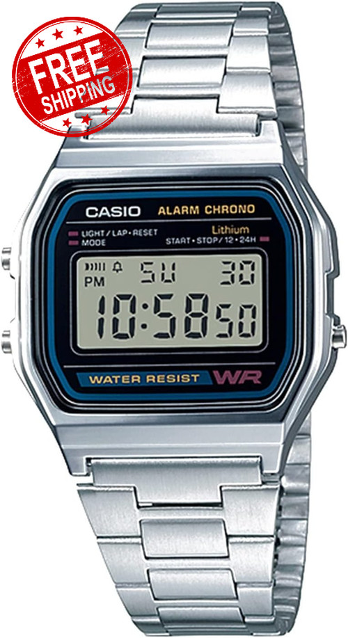 Casio Unisex Digital Watch Vintage 100 SEC Stop Watch Daily Alarm 7 Yr Battery