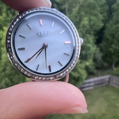 ❤️KEEP Collective Silver Stainless Steel Wristwatch Quartz White Dial❤️