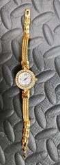 Vintage Jules Jurgensen Gold Ladies Quartz Bracelet Watch Tested New Battery