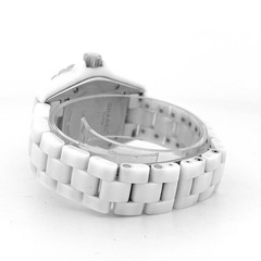 Chanel J12 34mm White Ceramic White Dial Quartz Date Watch Swiss Made