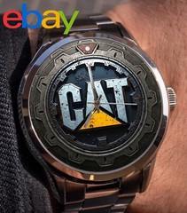 New Item!! Caterpillar grunge logo Graphic Custom Stainless Steel Watch!