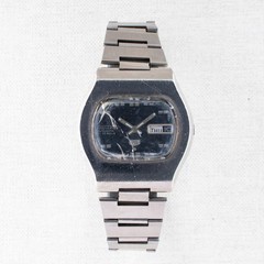Vintage Seiko 5 Auto Watch 6119-5401 TV Case Dark Blue Dial 1975, Fully Working