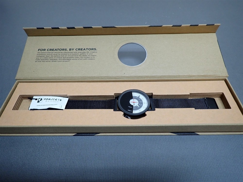 NEW Projects Watches PJT-7901 BM Beyond The Horizon 40mm Black Mesh Band Watch
