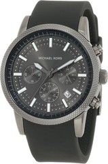 Michael Kors Chronograph Quartz Watch, Analog Display and Silicone Strap MK8241