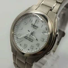 Casio LINEAGE LIW-011T Solar Radio Watch Silver Used