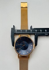 with new battery KLASSE14 TicTAC wristwatch 36mm Gold Navy color
