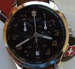 VictorINOX SWISS ARMY+Men’s ALLIANCE CHRONOGRAPH+Sapphire+42mm+OEM Leather Band
