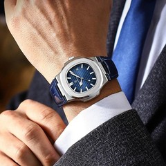 Poedagar Luxury Square Men Watch Date Waterproof Luminous Wristwatch