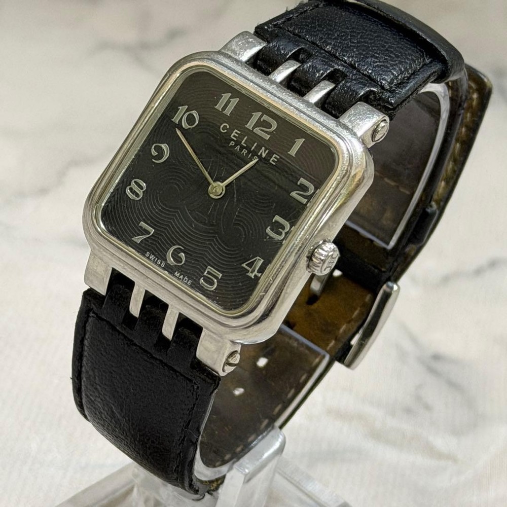[Rare] Celine CELINE La Paris Set Black Women’s Watch