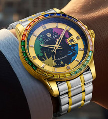 GLENAW Men’s automatic hollowing-out mechanical watch calendar business leisure