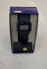 Casio F91W-1, 7 Year Battery Chronograph Watch, Black Resin Strap, Alarm, NEW