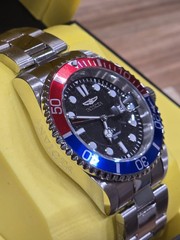 Invicta Pro Diver Isobar Men’s Watch 42mm 50832 Blue/Red Bezel W/Black Dial New