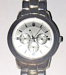 Men’s Silver Tone Watch Quartz New Battery