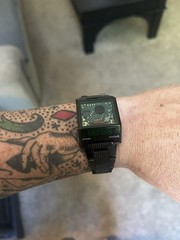Bulova Computron D-Cave Men’s Black Digital Stainless Steel Watch 31MM 98C140