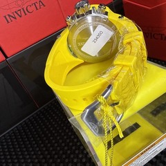 Invicta Venom Hydra 52mm Yellow And green dial silicone Band 50510