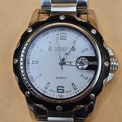 Biden 0012 Luxury Stainless Steel White Dial Date Quartz Men’s Watch Japan Movt