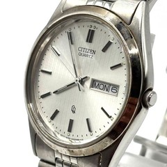 Citizen 6100-S96389 Quartz Silver Day Date Watch