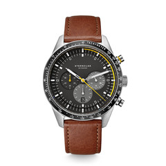 STERNGLAS Tachymeter 1.0 Black Chronograph 42mm + Milanese & 4 extra straps
