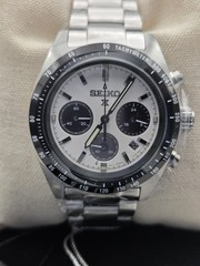Seiko Prospex Speedtimer White Dial Stainless Steel Bracelet Watch SSC813