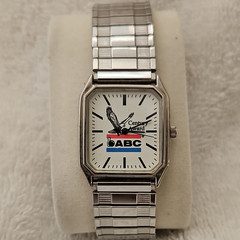 Century Century Award Quartz Rectangle Watch Silver Stainless Bracelet Logo Dial