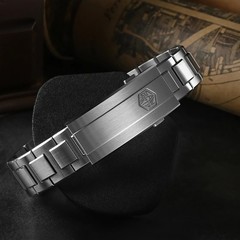 SAN MARTIN SN0150 Automatic Guilloche MOP Dial Date Display 39mm Men Gada Watch