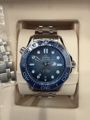 2026 Full Set Omega Seamaster 300M Blue Wave 210.30.42.20.03.001 42mm Box&Papers
