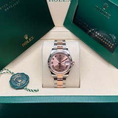 Rolex Datejust 31 NEW 2026 Rose Pink Roman Two Tone Rose Fluted Bezel Oyster