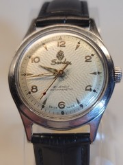 Vintage Henri Sandoz & Fils 21 Jewels – Wavy Guilloché Dial – Ref 1760-62 – Runs