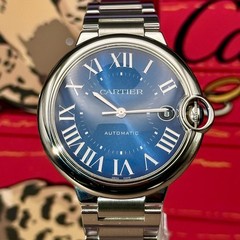 Fresh service Cartier Ballon Bleu BLUE Dial 40mm WSBB0061 Full Set warranty 2030
