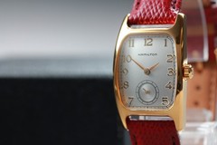 [Near MINT] Vintage Hamilton Boulton 6264 Gold Silver Dial Quartz Unisex Watch