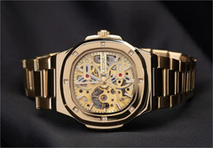 IceTime 43mm Skeleton Yellow Gold Steel Men’s Watch 0.10ct Diamond MSRP 1500