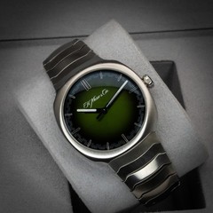 H. Moser & Cie Streamliner 6200-1200 40mm Steel Matrix Green Fumé Dial Auto Box