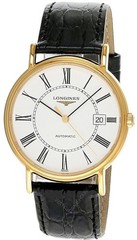Longines Presence 38.5mm White Dial Leather Men’s Watch L4.921.2.11.2