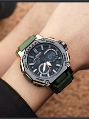 SMAEL Tactical Sport Watch in Army Green & Black