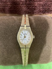 Vintage Waltham Ladies Watch WM 628-065. Gold Tone Bark Finish Size 7