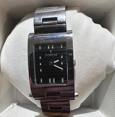 Vintage Corum Tabogan Swiss Made Quartz Black Dial Luxury Watch