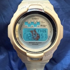 Casio Baby-G BG-1001PP EL Dog French Bulldog Quartz 38mm Resin Band Vintage