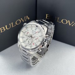 Bulova Marine Star Series B 96B255 White Dial Men’s Quartz Watch 43mm