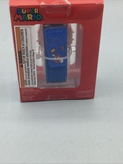 Super Mario Light Up LCD Digital Watch With Alarm &Nylon Strap New