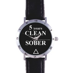 5 YEARS CLEAN & SOBER WATCH: ALCOHOLIC, AA, 12-STEP, SERENITY, RARE COLLECTIBLE!