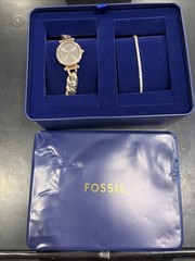 Fossil Carlie Quartz Grey Dial Ladies Watch ES5378SET