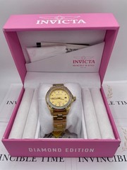 Invicta Elite Diamond 0.76 Carat Diamond Unisex Watch – 38mm, Gold (48777)