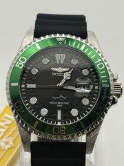 Invicta Pro Diver Shark 47166 43mm Green Bezel Black Dial Silicone Strap New
