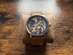 Bespoke Skeleton Mechanical Watch – handmade strap