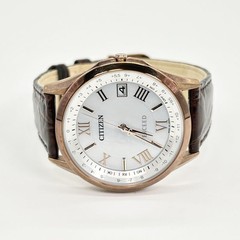 Used Citizen Exceed Eco Drive Solar Watch Pink Gold 15.5-19.5cm Case 1.7×1.5″