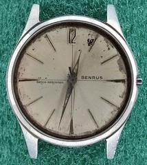 lot C2036 mens Benrus Crosshair Model DR 2F Manual Wind Vintage Watch Parts