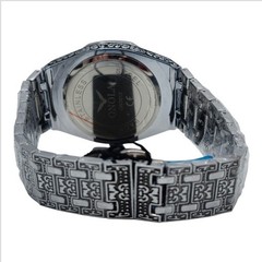 ONOLA Men’s Retro Carving Style Business Waterproof Quartz Watch Stainless Steel