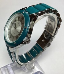 Anne Klein Womens Watch Silver Teal Green WR 100 feet New Battery