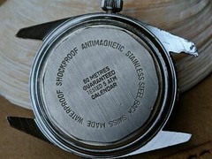 Vintage 1970’s Fabry 5 ATM World Time Diver w/Pristine Blue Dial,Red Date Wheel